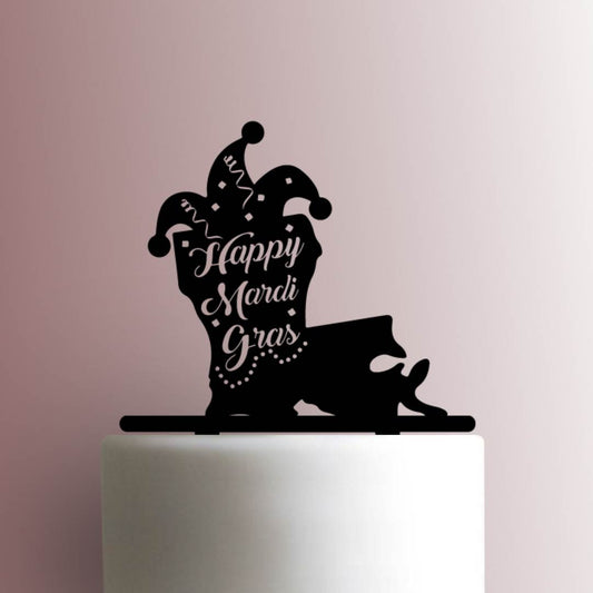 Louisiana Happy Mardi Gras - Acrylic Cake Topper