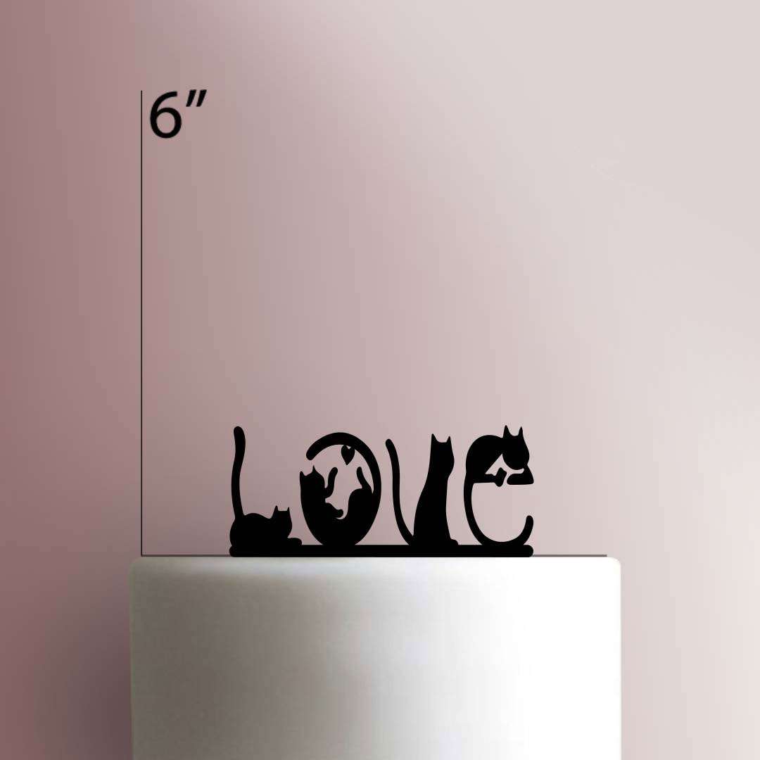 Love Cats- Acrylic Cake Topper