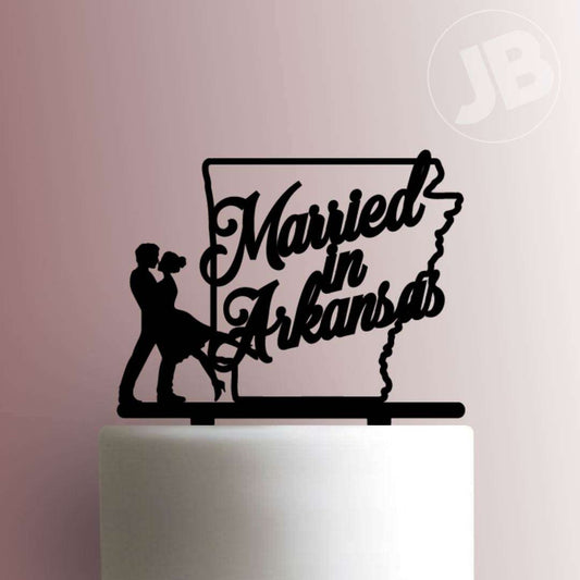 Married in Arkansas- Acrylic Cake Topper