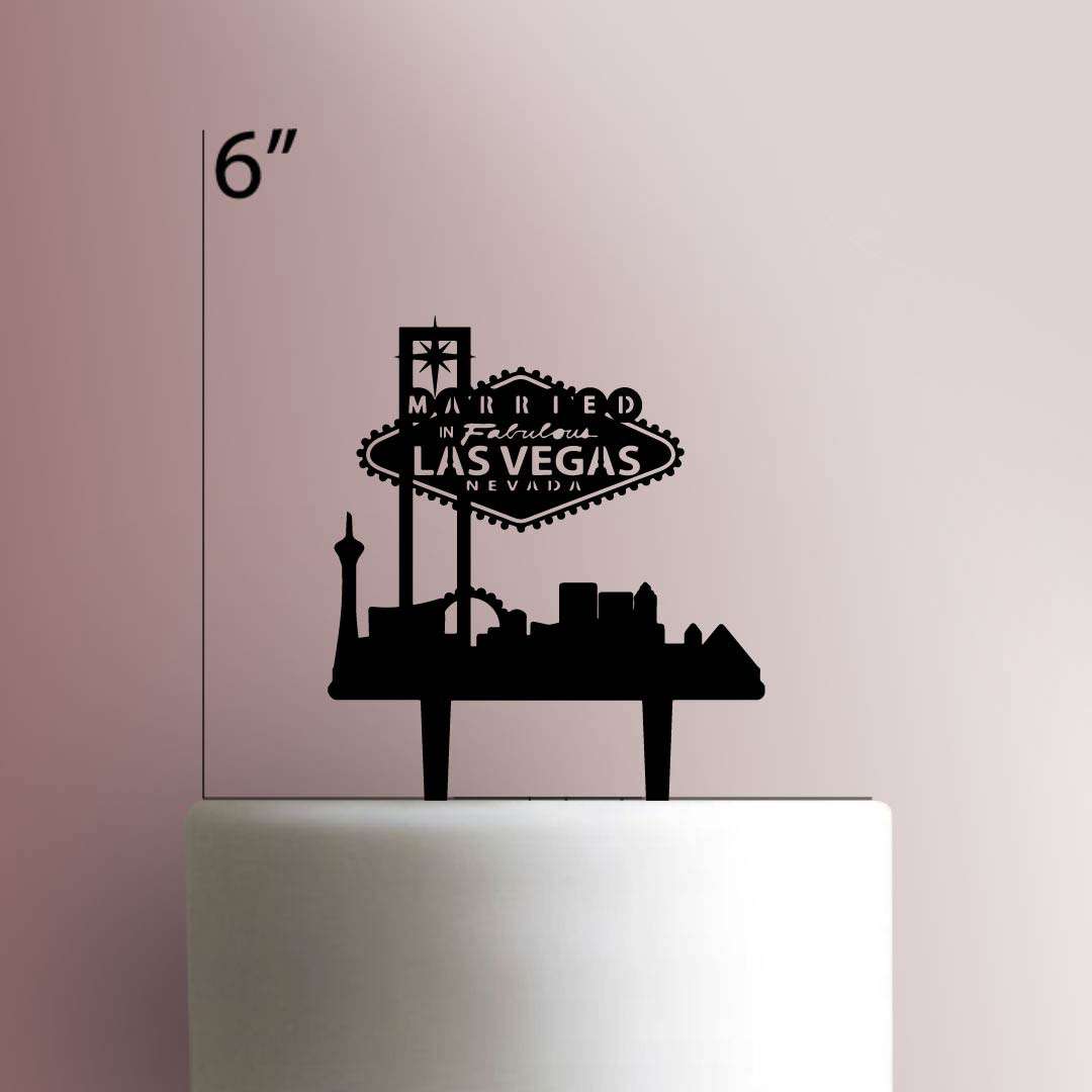 Married in Las Vegas- Acrylic Cake Topper