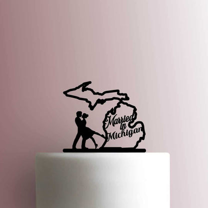 Married in Michigan - Acrylic Cake Topper