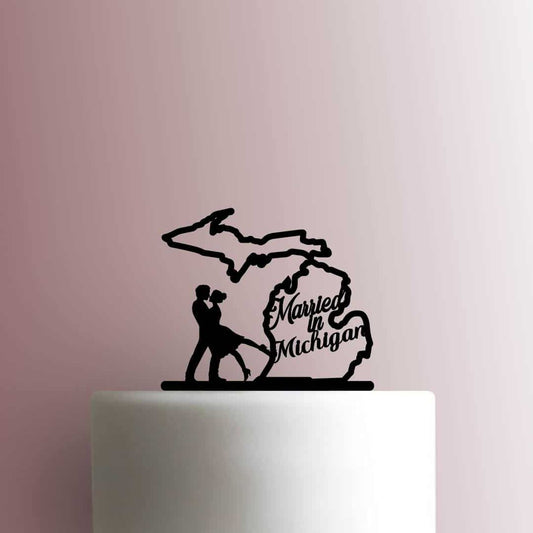 Married in Michigan - Acrylic Cake Topper