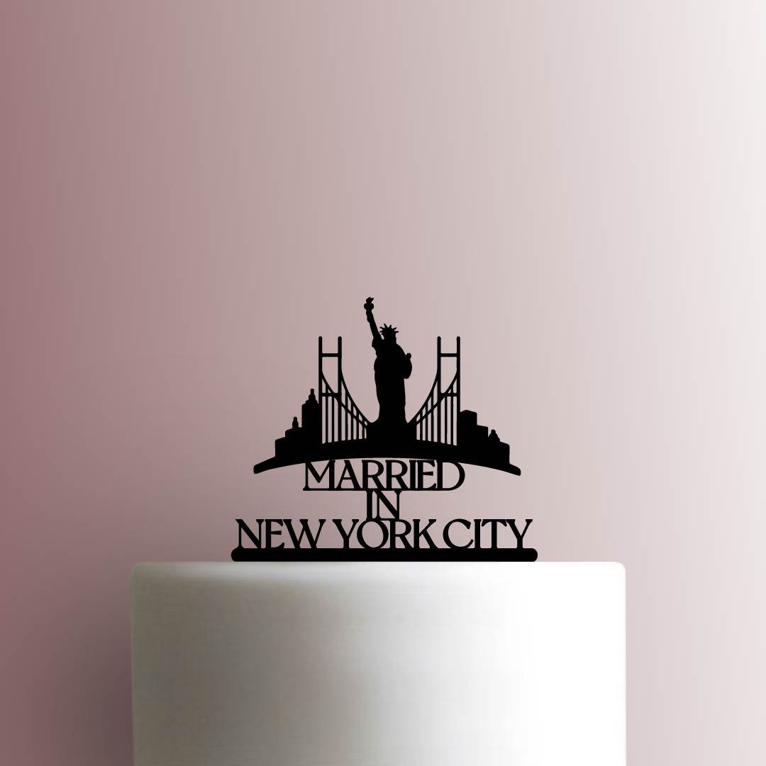 Married in New York City - Acrylic Cake Topper