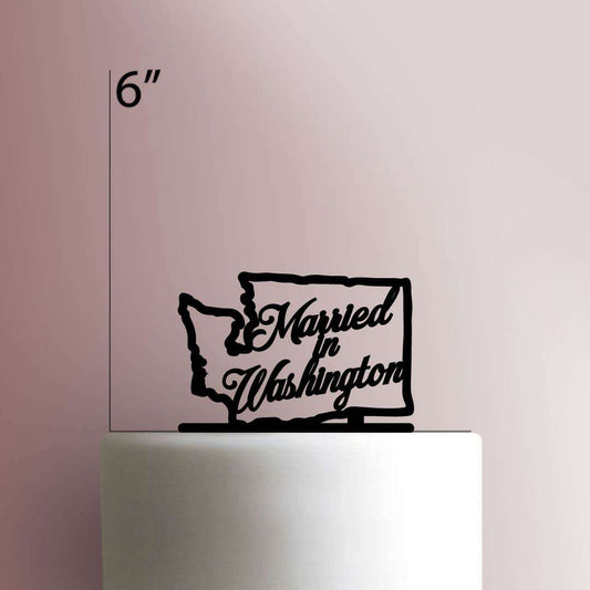 Married in Washington- Acrylic Cake Topper