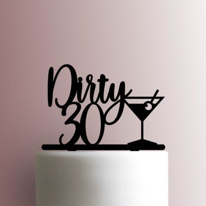 Martini Dirty Thirty - Acrylic Cake Topper