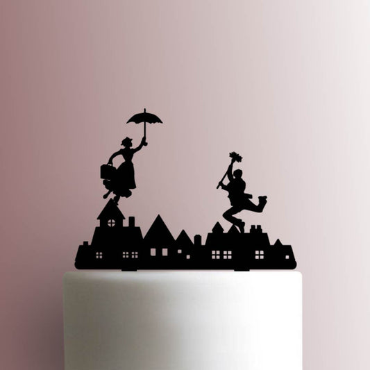 Mary Poppins Skyline - Acrylic Cake Topper