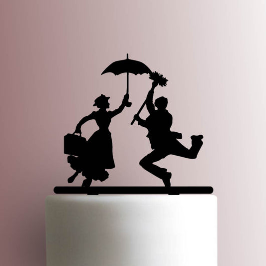 Mary Poppins and Bert - Acrylic Cake Topper