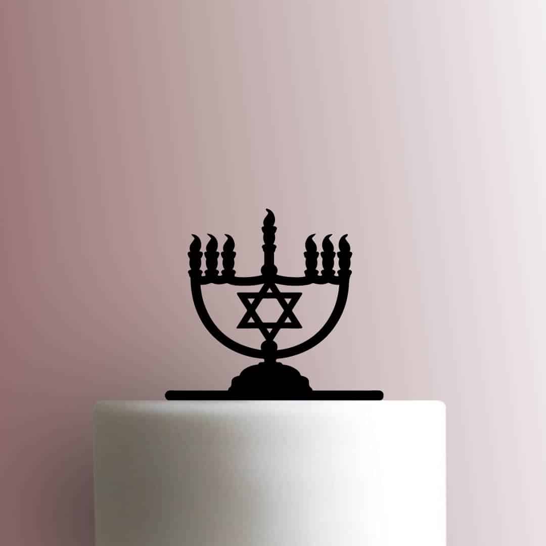 Menorah - Acrylic Cake Topper