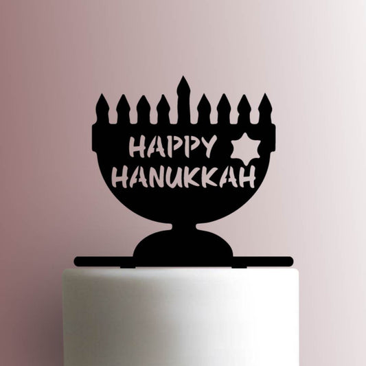 Menorah Happy Hanukkah - Acrylic Cake Topper