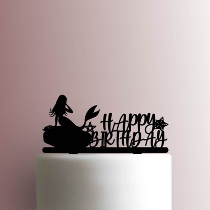 Mermaid Happy Birthday - Acrylic Cake Topper