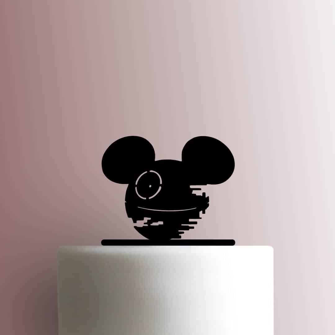 Mickey Ears ? Star Wars ? Death Star - Acrylic Cake Topper