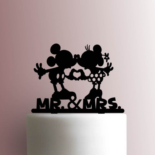 Mickey and Minnie Mouse Mr and Mrs - Acrylic Cake Topper