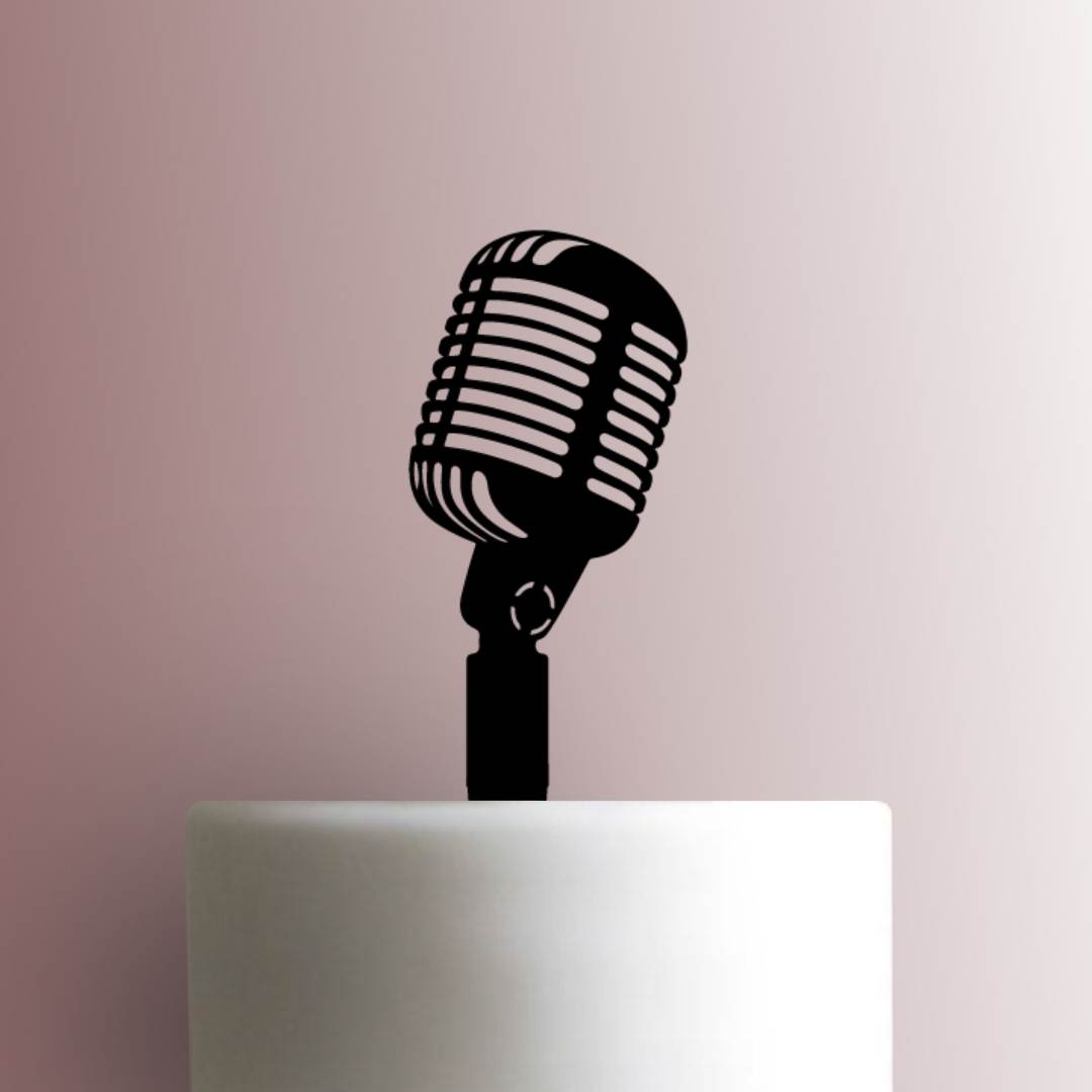 Microphone - Acrylic Cake Topper
