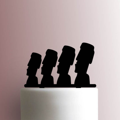 Moai Easter Island Statue Heads - Acrylic Cake Topper