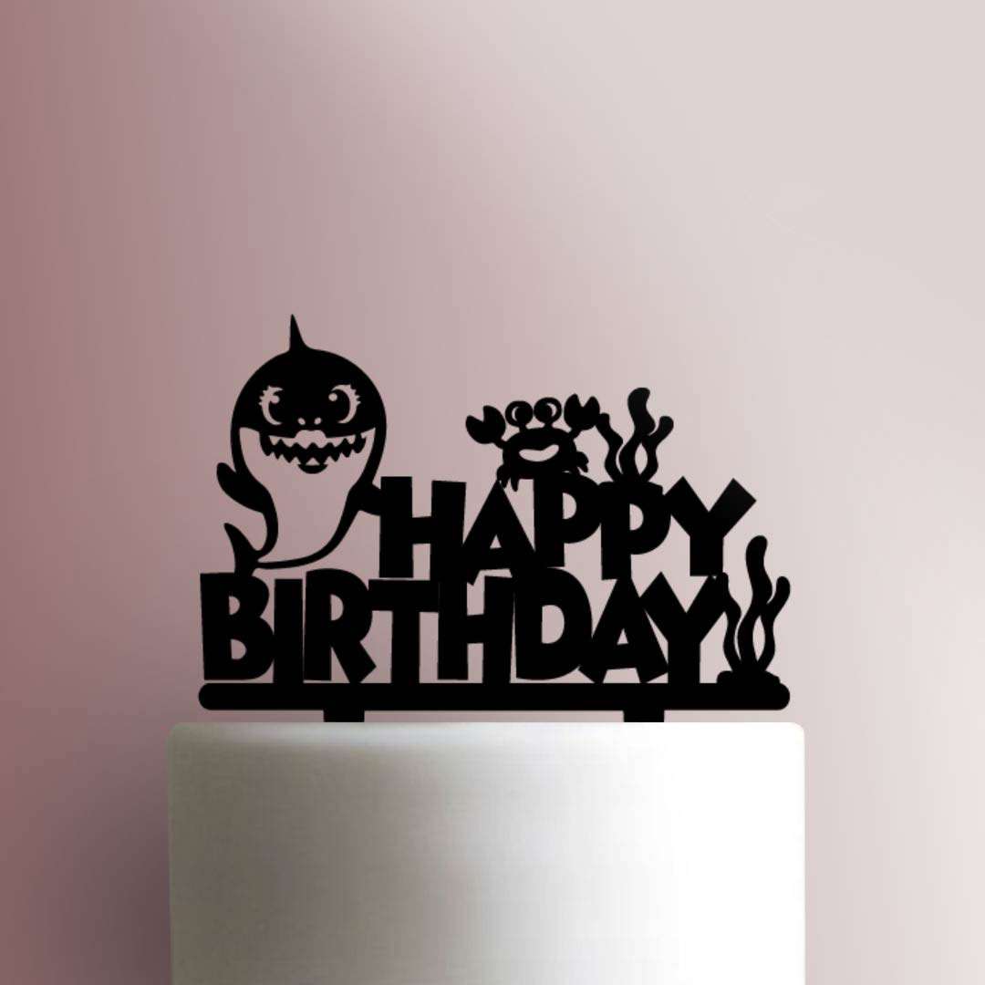 Mommy Shark Happy Birthday- Acrylic Cake Topper