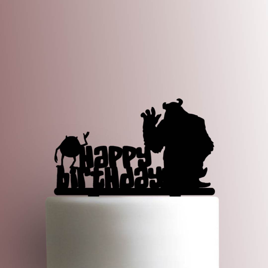 Monsters Inc Happy Birthday - Acrylic Cake Topper