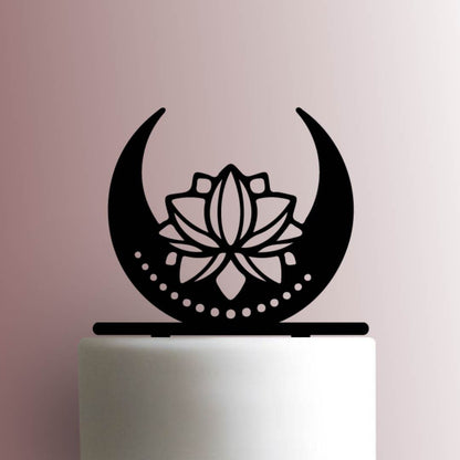 Moon and Lotus Flower - Acrylic Cake Topper