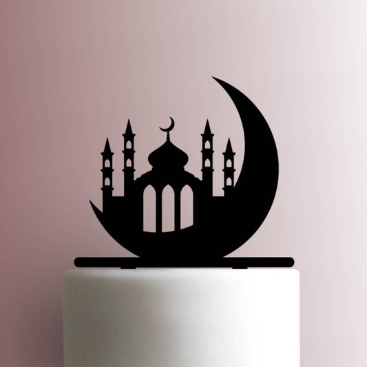 Ramadan ? Mosque on Moon - Acrylic Cake Topper