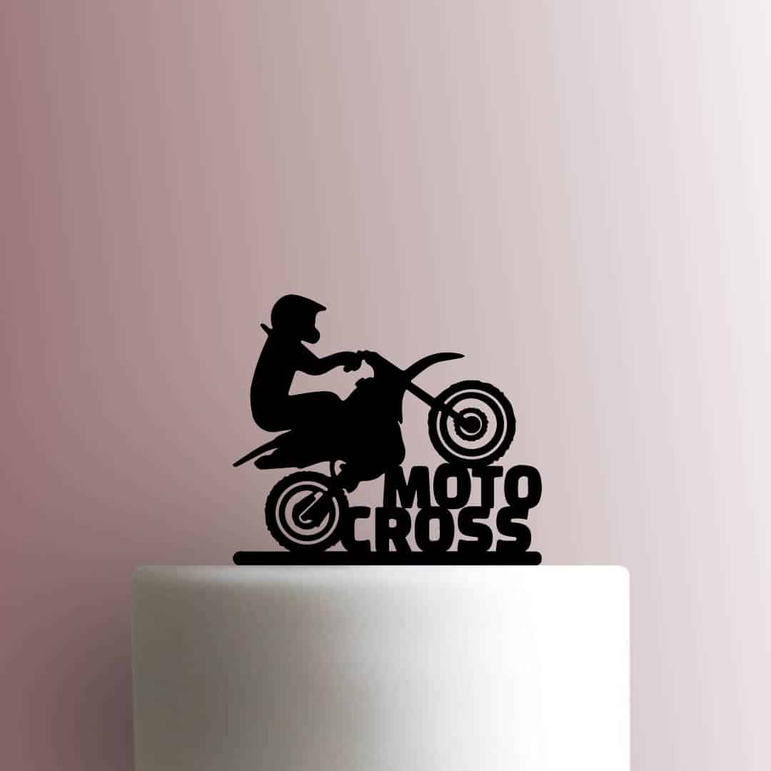 Motocross - Acrylic Cake Topper