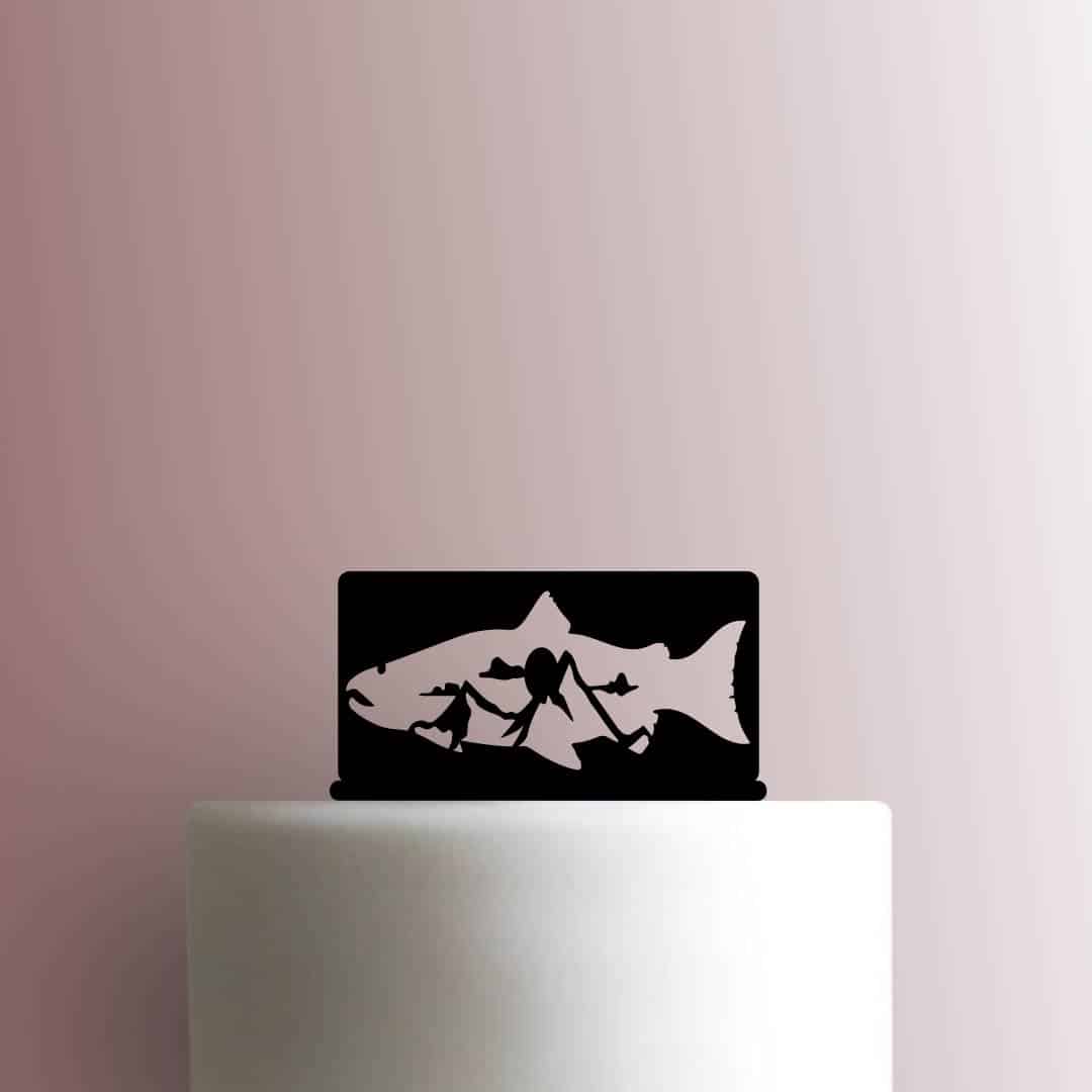 Mountain Fish - Acrylic Cake Topper