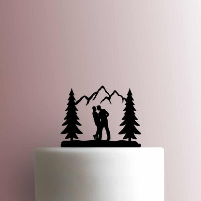 Mountains Gay Couple - Acrylic Cake Topper
