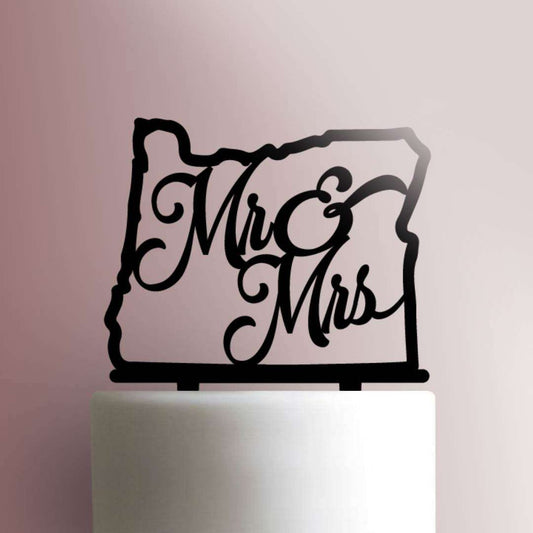 Mr and Mrs Oregon- Acrylic Cake Topper