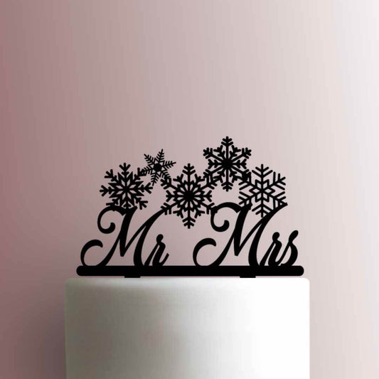 Mr and Mrs Snowflakes- Acrylic Cake Topper