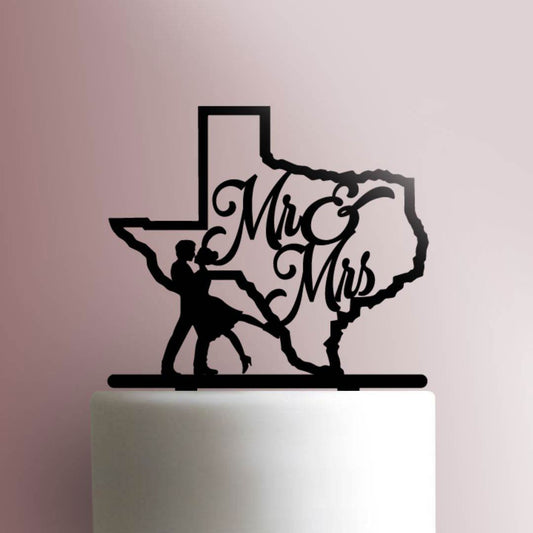 Mr and Mrs Texas- Acrylic Cake Topper