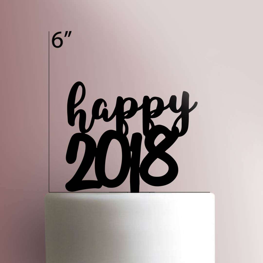 New Year 2018- Acrylic Cake Topper