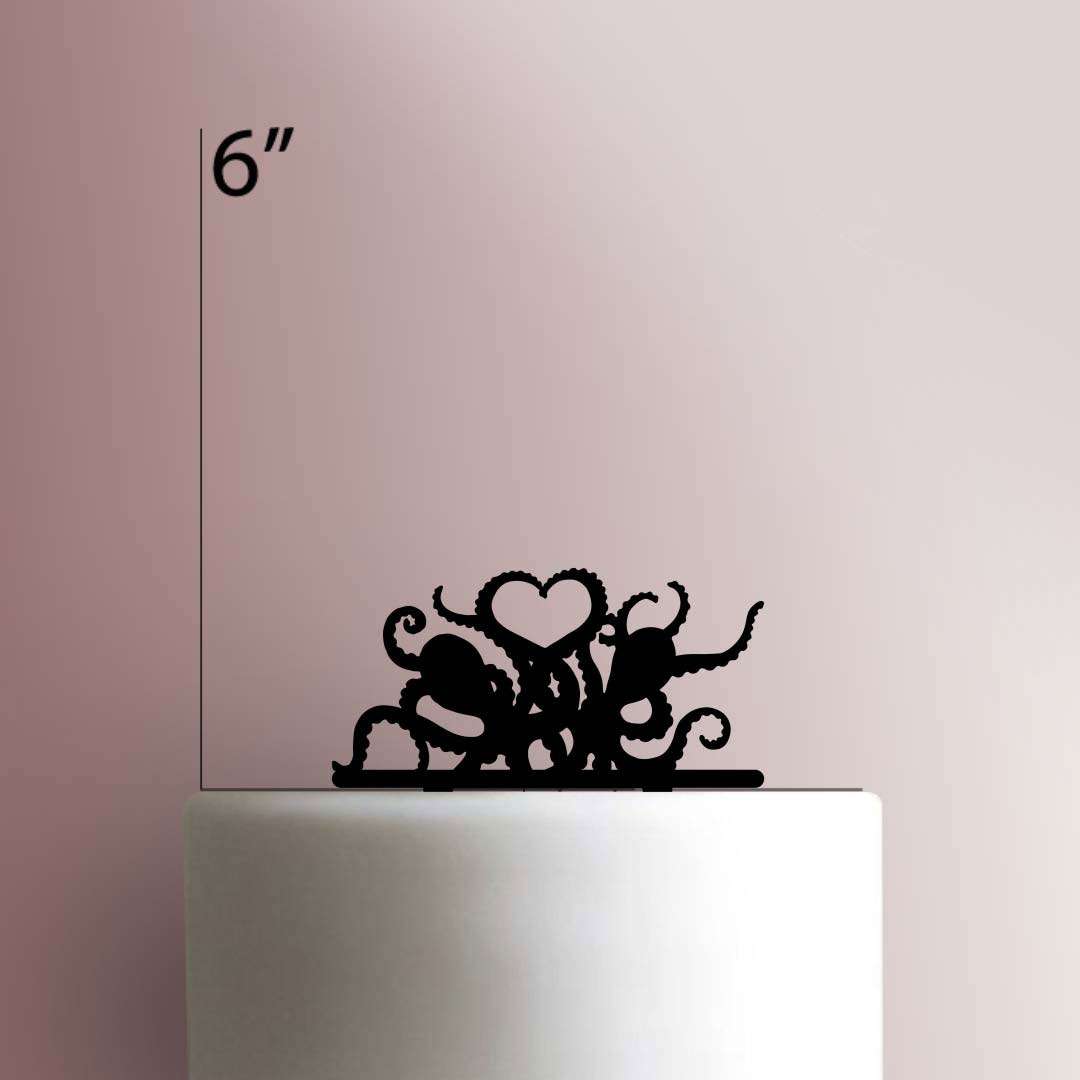 Octopus Heart- Acrylic Cake Topper