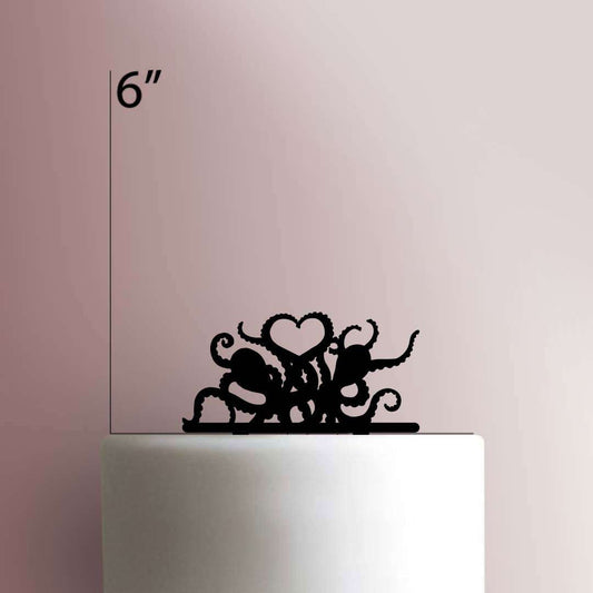 Octopus Heart- Acrylic Cake Topper