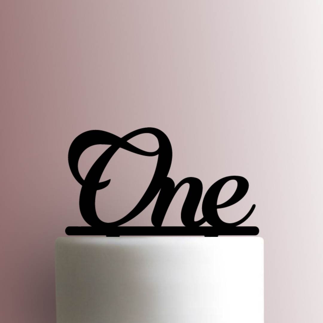 One- Acrylic Cake Topper