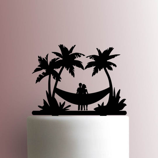 Palm Tree with Hammock - Acrylic Cake Topper