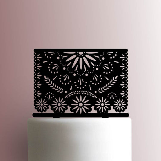 Papel Picado - Acrylic Cake Topper