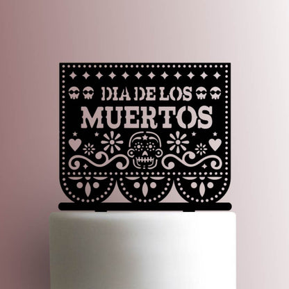 Dia De Los Muertos ? Papel Picado - Acrylic Cake Topper