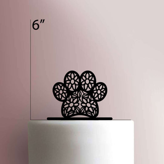 Paw Flowers- Acrylic Cake Topper