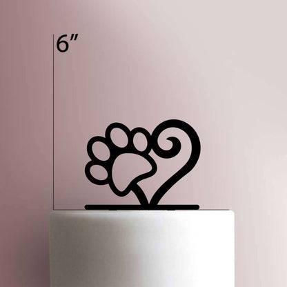 Paw Heart- Acrylic Cake Topper