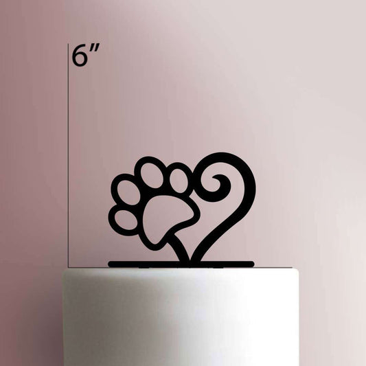 Paw Heart- Acrylic Cake Topper