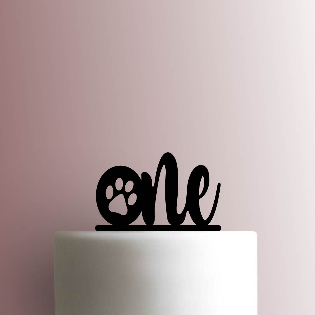 Paw One - Acrylic Cake Topper