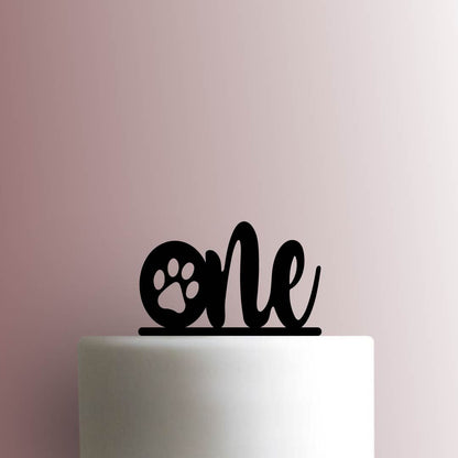 Paw One - Acrylic Cake Topper