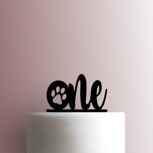 Paw One - Acrylic Cake Topper