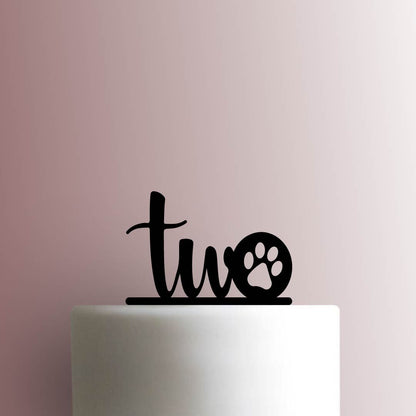 Paw Two - Acrylic Cake Topper