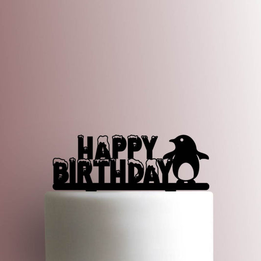 Penguin Happy Birthday - Acrylic Cake Topper