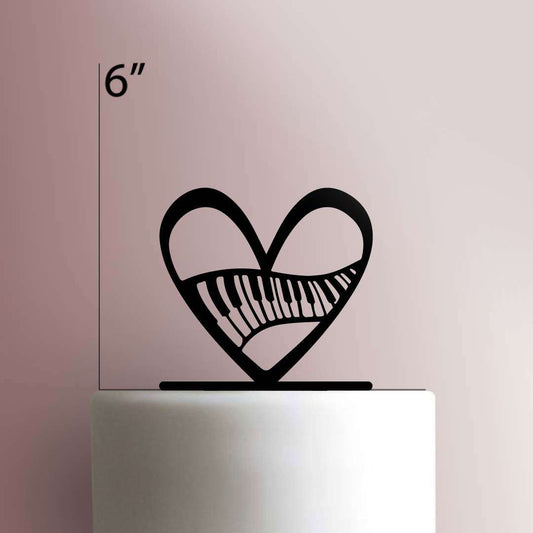 Piano Heart- Acrylic Cake Topper