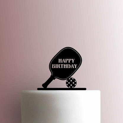 Pickleball Happy Birthday - Acrylic Cake Topper