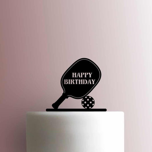 Pickleball Happy Birthday - Acrylic Cake Topper