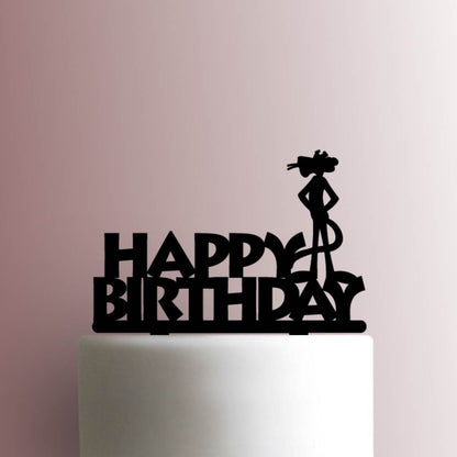 Pink Panther Happy Birthday - Acrylic Cake Topper