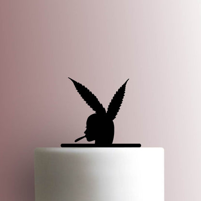 Playboy Leaf Bunny - Acrylic Cake Topper