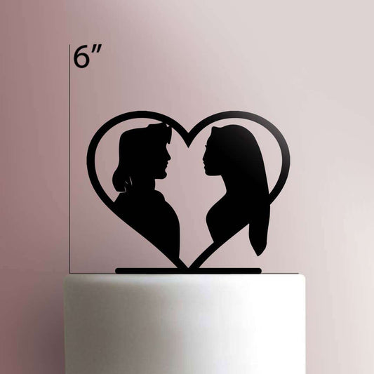 Pocahontas and John- Acrylic Cake Topper