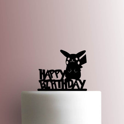 Pokemon ? Pikachu Happy Birthday - Acrylic Cake Topper